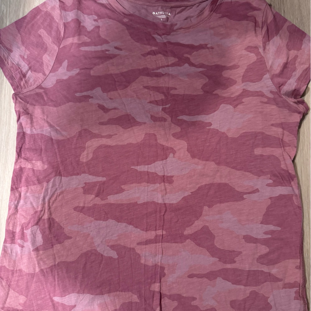 Athleta Pink Camo Tee
